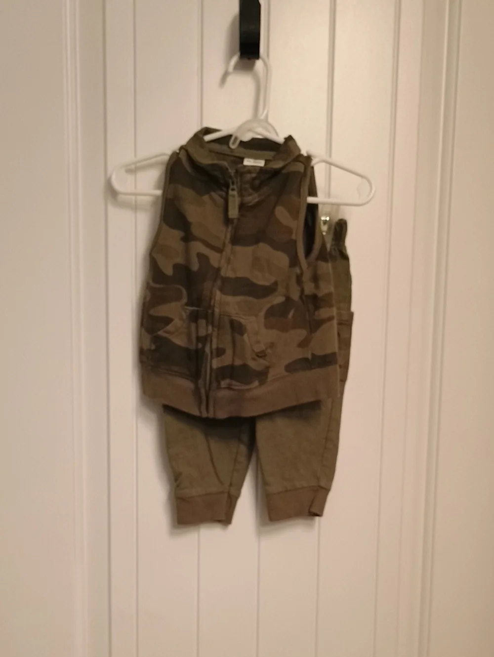Kids Camo Jogger Pants - Olive Green